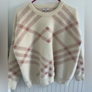 FRNCH Plaid Crew Neck Sweater